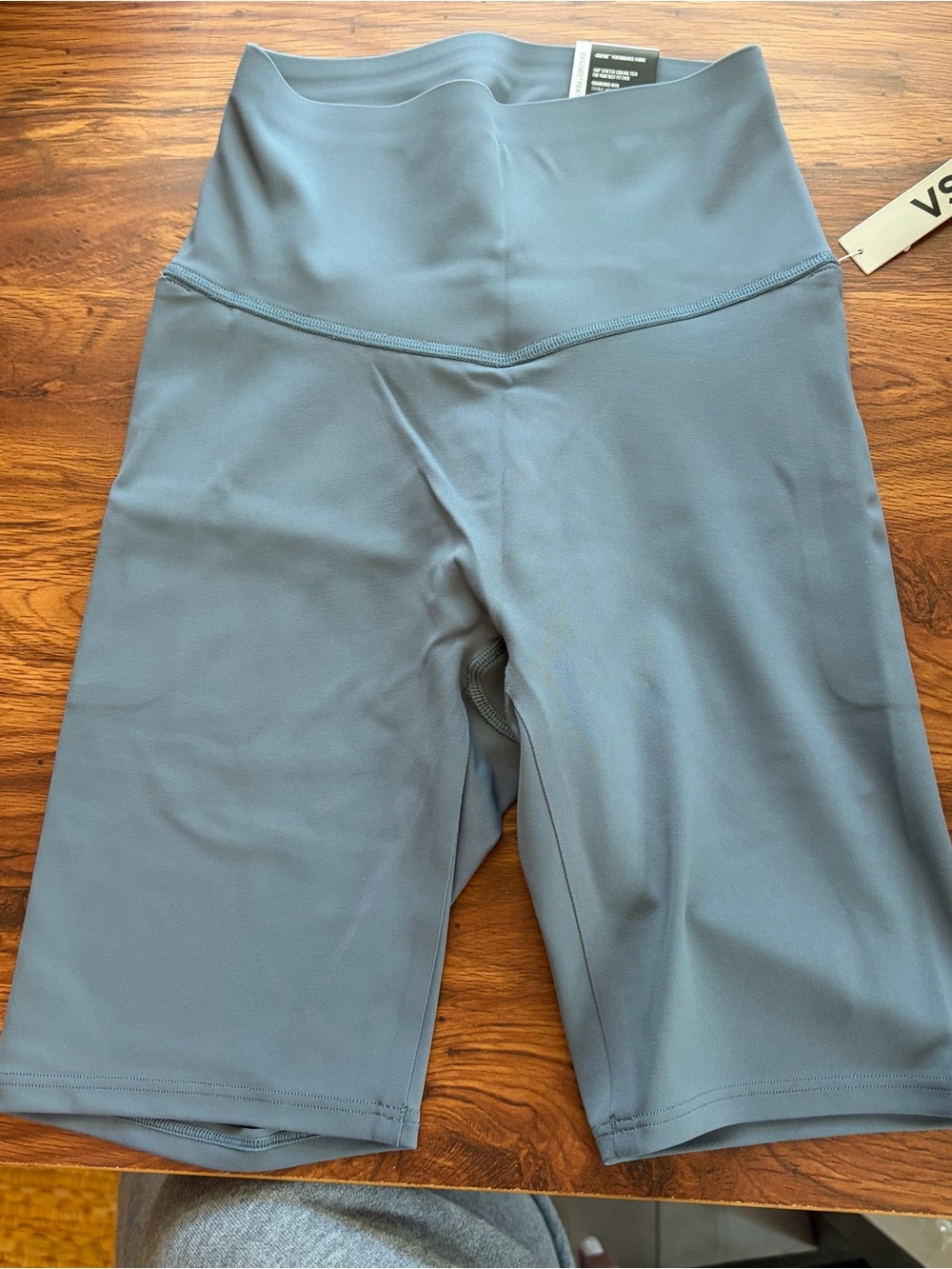 VSX High-Waist Bike Shorts in Slate Blue